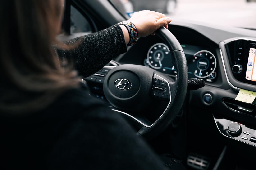 landScpae image of a women driving 